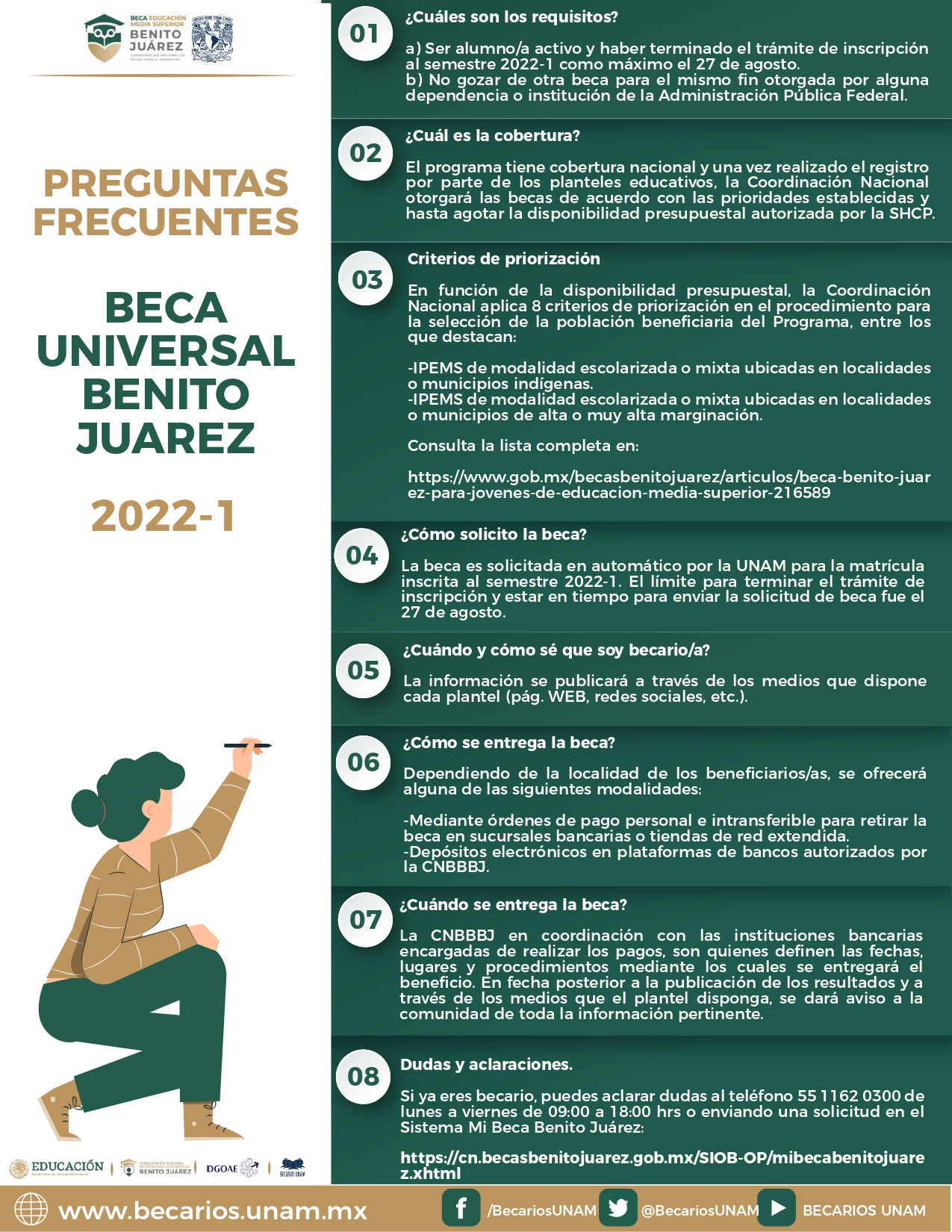 Beca Universal Benito Juarez Becarios Unam Dgoae